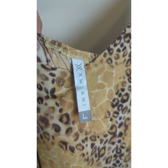 Retro Boho Feminine Animal & Snake print jumper wide straight leg women's  Large - Picture 7 of 9